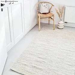 Uldtæppe - Dhurry (natur)