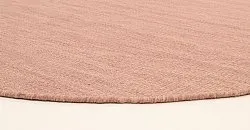 Runde tæpper - Dhurry (lyserød)