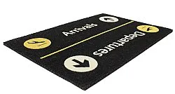 Dørmåtte - Airport (svart)