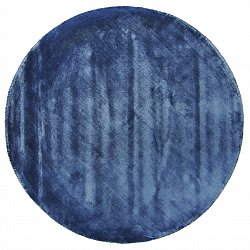 Rundt tæppe - Jodhpur Special Luxury Edition Viscose (blå)