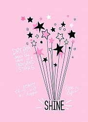 Børnetæppe - Starshine (rosa)