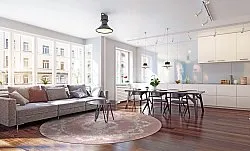 Rundt tæppe - Nefta (lyserød)