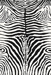 Wilton-tæppe - Zebra (sort/hvid)