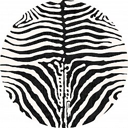 Rundt tæppe - Zebra