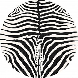 Alfombras redondeadas - Zebra (blanco/negro)