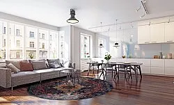 Rundt tæppe - Tabarka (multi)