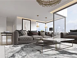 Wilton-tæppe - Mermer (grå/hvid)