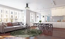 Rundt tæppe - Taknis (grøn)