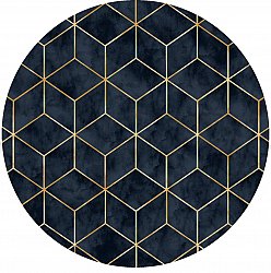 Rundt tæppe - Brigooda (mørkeblå)