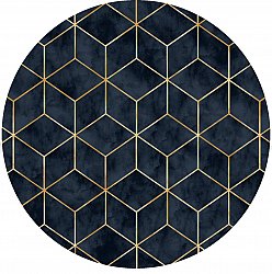 Tapis rond - Remy (bleu foncé)