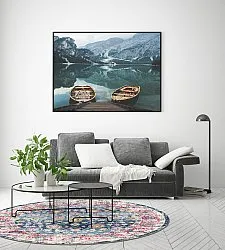 Rundt tæppe - Bouhjar (blå/rosa/multi)