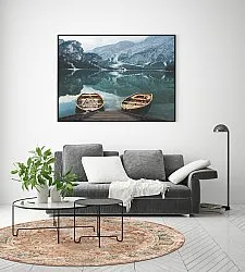 Rundt tæppe - Douz (rød/multi)