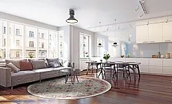 Rundt tæppe - Toujane (multi)