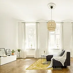 Wilton-tæppe - Taknis (gul)