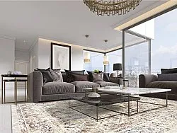 Wilton-tæppe - Douz (blå/multi)