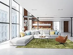 Wilton-tæppe - Denizli (grøn)