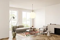 Wilton-tæppe - Fern (beige/multi)