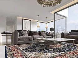 Wilton-tæppe - Vakifli (blå/multi)