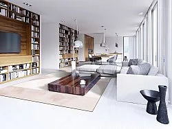 Wilton-tæppe - Tours (beige/hvid)