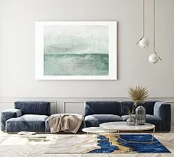 Wilton-tæppe - Padova (blå/hvid/guld)