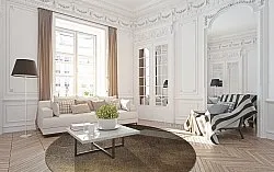 Rundt tæppe - Oristano (brun/guld)