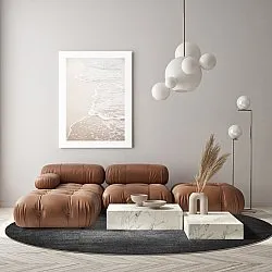 Rundt tæppe - Serifos (mørkegrå)