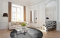 Rundt tæppe - Megara (grå)