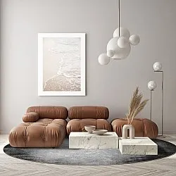 Rundt tæppe - Megara (grå)