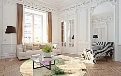 Rundt tæppe - Dimos (beige/multi)