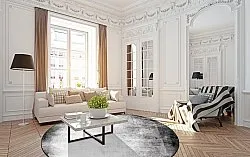 Rundt tæppe - Rosia (grå)