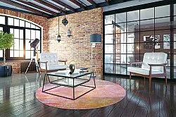 Rundt tæppe - Cicoria (lyserød/lilla)