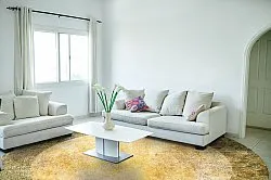 Rundt tæppe - Campana (beige/gul)