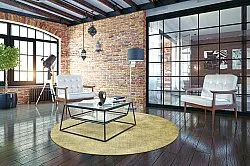 Rundt tæppe - Chodos (guld)