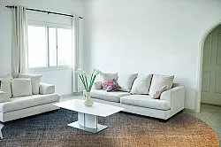 Rundt tæppe - Librilla (brun/blå)