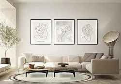 Rundt tæppe - Arriate (beige/grå)