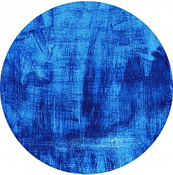 Rundt tæppe - Campile (blå)