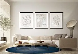 Rundt tæppe - Novelia (blå)