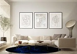 Rundt tæppe - Zuani (mørkeblå)