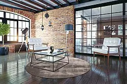 Rundt tæppe - Olmedo (grå/beige)