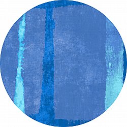 Rundt tæppe - Asti (blå)