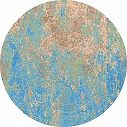 Rundt tæppe - Pavoa (blå)