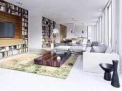 Wilton-tæppe - Dimos (beige/multi)