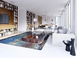 Wilton-tæppe - Tivat (blå/multi)