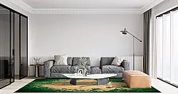 Wilton-tæppe - Positano (beige/grøn)