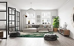 Wilton-tæppe - Tamalous (beige/grøn)