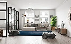 Wilton-tæppe - Novelia (blå)