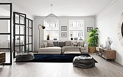 Wilton-tæppe - Zuani (mørkeblå)