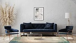 Wilton-tæppe - Giave (beige/blå)