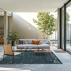 Recycled PET with viscose look (stålblå)