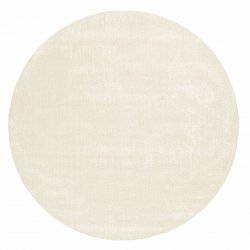 Rundt tæppe - Recycled PET with viscose look (offwhite)
